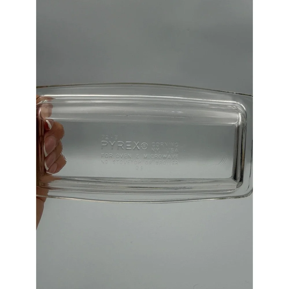 Vintage Pyrex 72-B Clear Glass Rectangular Lid for Baking Dish Oven Microwave
